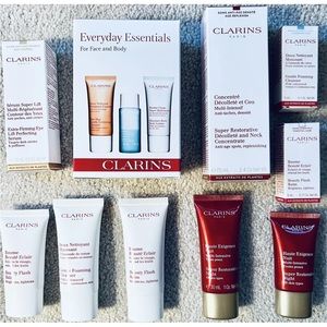 $450 Clarins Super Restorative Neck, Night Cream, Firming Eye Serum, Beauty Balm